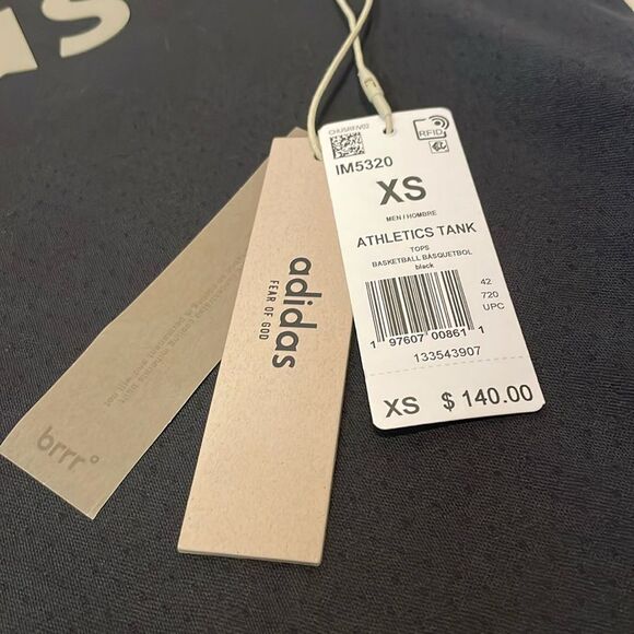 Fear of God Athletics x Adidas- NWT Men’s Mesh  Oversized Logo Tank- Size XS - Picture 8 of 12